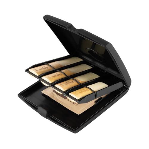 AUPHY Reeds Case for Clarinet Reeds, Saxophone Reeds, Holds 8 Pieces for Multi-Instrument Reeds, Black 