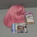 Pink Bob Wig with Bangs for Women 12 Inch Short Straight Pink Wigs Synthetic Colored Wigs