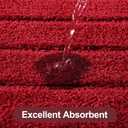 LOCHAS Long Bathroom Rugs Runner, 24" x 70" Large Bath Rug Non Slip Washable, Absorbent Microfiber Bath Mat Luxury Soft, Cozy Bathroom Runner Rug for Shower Quick Dry, Red