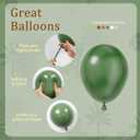 BAUANOOY Green and Brown Balloons, 60pcs 12 Inch Safari Balloons with Sage Green Brown Nude Metallic Gold Latex Balloon for Jungle Forest Baby Shower Birthday Party Decorations