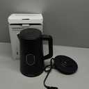 1.5L Electric Kettle Stainless Steel, Double Wall Cool Touch,Fast Boil,5 Temperature Control, LED Display, Auto Shut-Off, BPA-Free,Keep Warm Function, Ideal for Tea & Coffee (Black)