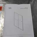 50-54" W x 72" H Semi-Frameless Double Sliding Shower Door Framed Bypass Glass Shower Doors with 1/4" (6mm) Clear Tempered Glass in Matte Black