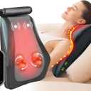 Snailax Back Massager for Back Pain Deep Tissue, Shiatsu Lower Back Neck Massager with Heat, 3D Kneading Massage Pillow for Neck Shoulder Legs, Gifts for Mom, Dad, Women (15.7" x 12.6" x 4.3")