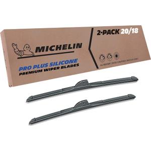 Michelin 40-2018SPBA Pro Plus Silicone Twin Pack 20 & 18 inch Wiper Blade Fits Select Ford, Toyota, Honda, Hyundai, Mazda, Nissan, Mercury, Geo, Chevrolet, Subaru, Model Years (2 Pack)
