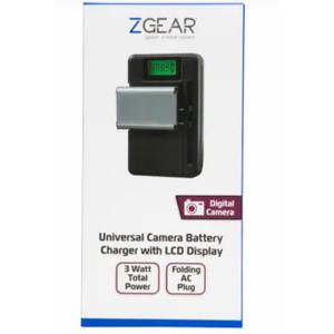 ZGEAR - Universal Camera Battery Charger W/LCD Charge Display
