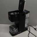 Single Serve Coffee Maker with Built-in Detachable Milk Frother, Iced and Hot Coffee Machine for K Cup & Grounds, 40oz Removable Water Reservoir, 6 Cup Sizes, Fits 7.3" Travel Mug, Black