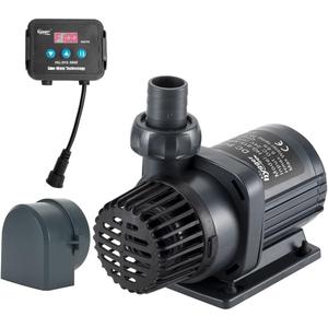 Hygger 24V DC Water Pump with LCD Display Controller - 1720 GPH Inline/Submersible Saltwater Aquarium Return Pump for Coral Reef Tank Sump