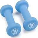 Crown Sporting Goods Set of 2 Body Sculpting Hand Weights - Soft Neoprene Coated Dumbbell Set - Supplies for Exercise, Workout, Weight Loss, Body Building - for Men, Women, Seniors, Teens, and Youth