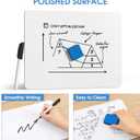 MaxGear Small White Board 2 Pack Dry Erase Boards, 9''x 12'' Mini White Board Double Sided Portable Whiteboards for Students Teachers School Supplies Lapboards Including 2 Markers and 2 Erasers