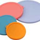KIICI 4-Pack Silicone Lids for Pyrex Sculpted Glass Mixing Bowls - Assorted Sizes Fit with 7401-S 3-cup, 7402-S 6-cup, 7403-S 10-cup, & 7404-S 4.5-Quart, Dishwasher & Microwave Safe (Lids Only)