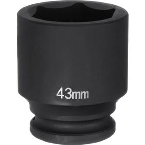 HARFINGTON 6-Point Impact Socket 3/4" Drive 43mm Metric 40Cr Alloy Steel Spindle Axle Nut Impact Socket