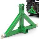 3 Point Trailer Hitch with 2" Receiver Quick Hitch Compatible with Category 1 Tractors(Green), Heavy Duty Towing Hitch Tractor Drawbar Hitch Adapter for BX, Kubota, John Deere, NorTrac, Kioti, Yanmar