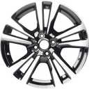 New 17 Inch 17x6.5 Inch 17" Premium Aluminum Alloy Wheel Rims Fit for 2018 2019 2020 Nissan Kicks, Direct Fit OEM Replacement Rim, 62792, Machined Black