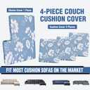 Stretch Couch Covers for L-Shaped Couch Cover & Sectionals with 3 seat Cushion Covers,Floral Print L Shaped Sofa Slipcovers,Washable Soft Wear-Resistant Sofa Protector for Pets