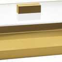 Acrylic Cake Stand | Multifunctional Serving Tray | Elegant Gold Food Tray with Clear Lid | Perfect as a Cake Box and Serving Platter for Party, Home and Kitchen | Shatter Resistant (14.5" x 9.5" x 4.3")