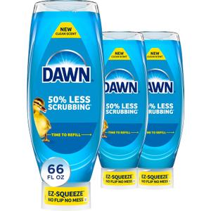 Dawn Ultra EZ-Squeeze Dish Soap, Dishwashing Liquid, Original, 3x22oz