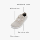 WHITIN Women's Wide Toe Box Minimalist Barefoot Shoes + Zero Drop Sole W872 | Beige 39