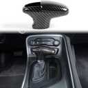 Voodonala for Challenger Charger ABS Carbon Fiber Gear Shift Shifter Knobs Cover Trim for 2015-2025+ Dodge Challenger Charger 2018-2025+ Durango Interior Accessories 3pcs