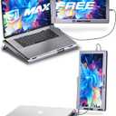 F1 Laptop Screen Extender - 14" FHD Laptop Monitor Extender Dual Screen with 360 Rotation Stand, Portable Monitor for Laptops 13-17" Plug & Play for Windows/Mac/Android/Switch/PS5