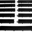 Big Floors Garage Floor Transition Edge, Interlocking Modular Garage Floor Edging Compatible with RaceDeck, GarageTrac & GarageDeck Tiles (Male, 11 Pack, Black)