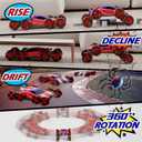 8WD Remote Control Car, 2.4Ghz RC Cars with Spray & Cool Light, Kids Toys Electroplating Process Transform Drift Climbing Car, Boys Toys for Age 4-6 7 8-13 Year Old (red-Blue)