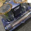 Mattress Vacuum Cleaner, Bed Vacuum Cleaner with 16Kpa Suction 253.7nm UV-C Light, Ultrasonic & High Heating, 500W Powerful Double-Cup Handheld Vacuums for Bed, Sofa, Couch, Crib, 16.4FT Corded (Blue & Gold)