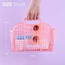 BABANA Jelly Bags - (Set) Small and Large Mother Daughter Jelly Totes | Reusable Gift Basket, Beach Bags - (Small, Large) - Pale Pink
