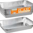 21"x13" Full Size Aluminum Pans, 20 Pack – Heavy Duty Deep Disposable Foil Roasting Pan & Baking Pans, Large Chafing Trays for Catering, Steam Table, Hotels, Restaurants, Buffets & Bakeware