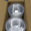 50 Pack 12OZ Clear Plastic Cups with Dome Lids and Sporks No Hole Disposable Fruit Cups for Dessert,Cupcake,Parfait,Pudding,Iced Cold Drinks,Snacks,Fruits,Bakeries,Ice Cream