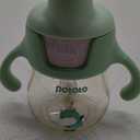 POTATO Sippy Cups For Toddlers with Straw Spill Proof, PPSU Learner Cup with Handle for Babies, Water Bottle for Baby 6 Months with 2 Type of Spout, 6 Ounce Green