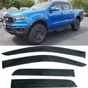 Smoke Tinted Side Car Window Visors Vent Deflectors Sun Shade Rian Guard for Ford Ranger 2019 2020 2021 2023 2024