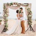 Heavy-Duty Backdrop Stand 10x8.5 ft, Upgrade Telescopic Adjustable Photography Backdrop Stand for Parties, Stage Decoration Stand with Clamps, Sandbags, Carring Bag