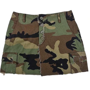 Women's Camo Mini Skirt High Waisted Cargo Camouflage ,SIZE XXL 