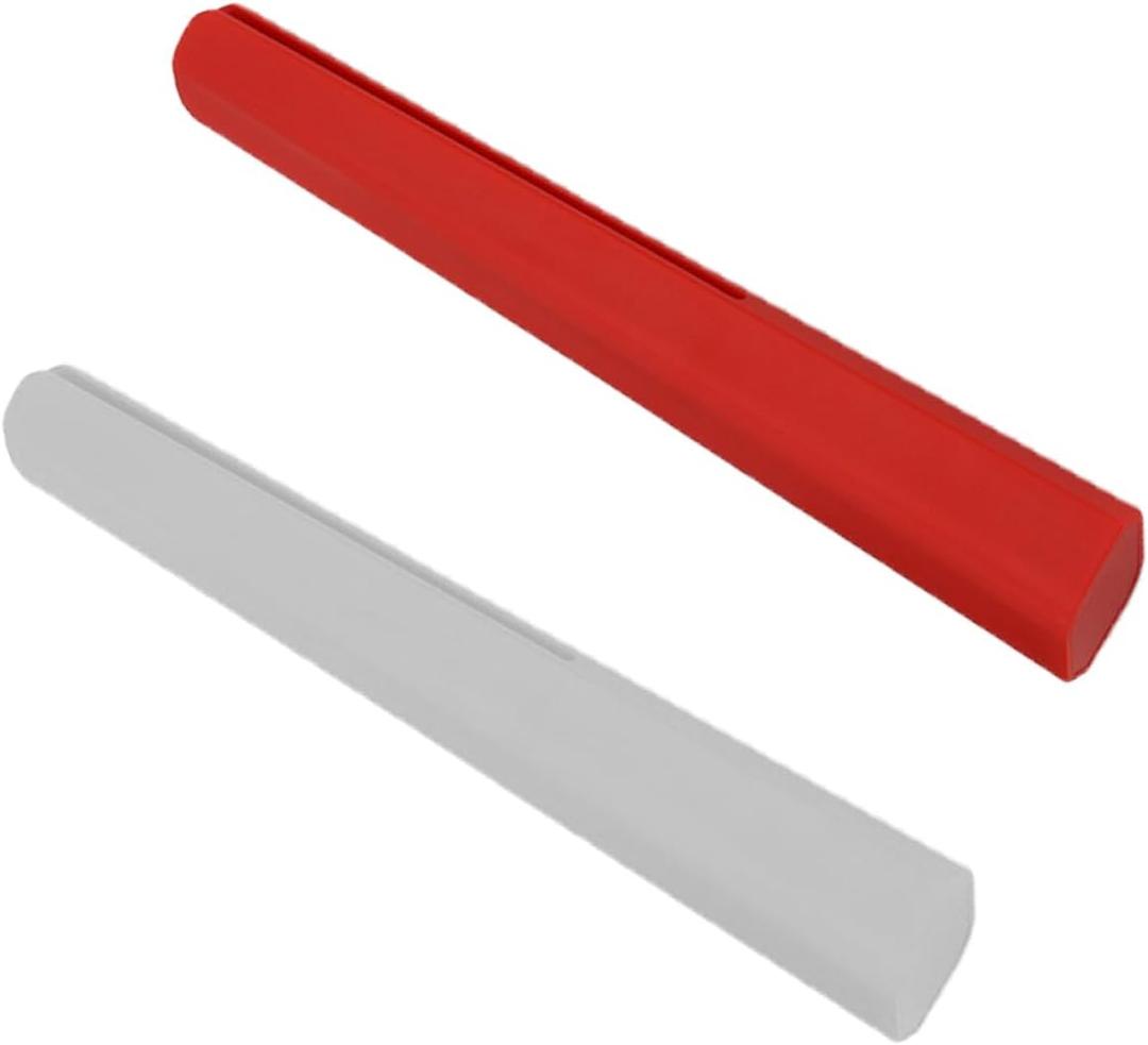 2pcs Tube Squeezing Aids - Red & White, Suitable for Lotions, Sauces, Pet Food & More