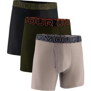 Under Armour mens Multi-pack Performance Tech Boxerjock Brief, 6" Inseam, All-day Comfort & Soft (3X-Large, Taupe Dusk)