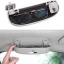 Thenice Glasses Holder Sunglasses Case Grab Hnadle Storage Box Compatible with Honda Civic Accord CR-V HR-V Acura Integra Insight, for Toyota Camry Corolla -Gray