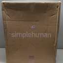 simplehuman 58 Liter / 15.3 Gallon Rectangular Dual Compartment Recycling Step, Brushed Stainless Steel with Soft-Close Plastic Lid Kitchen Trash Can (Gray Plastic Lid)