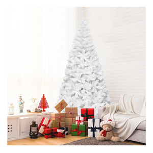 8Ft Artificial PVC Christmas Tree Stand Indoor Outdoor White