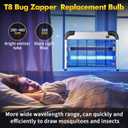 Qualirey 8 Pcs T8 Bug Zapper Replacement Bulbs, 10w Bug Light Bulbs Lamp Tube for 20W Electronic Device, Replacement 13 Inch Length Fluorescent Tube for Indoor Outdoor Mosquito Killer Lamp