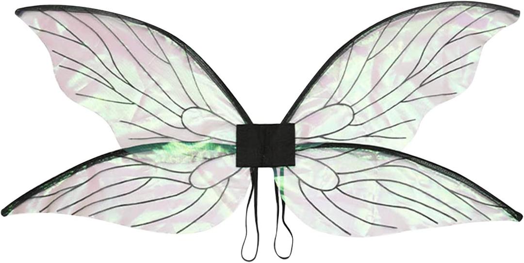 Fairy Wings for Adults, Butterfly Wings for Women, Halloween Dress Up Fairy Costumes Women Sparkling Angel Wings (Black)