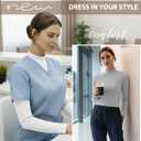 4 Pack Women's Long Sleeve Underscrub Shirt Mock Neck Slim Fit Tops Lightweight Thermal Base Layer Scrubs Undershirts (M)