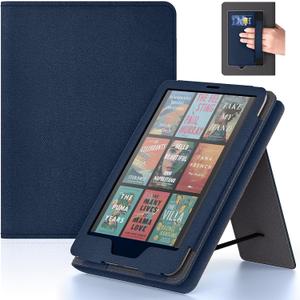 Case with Hand Strap and Stand,Incompatible with Old Version, Durable Synthetic Leather Cover with Auto Sleep Wake,Dark Blue