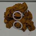 PATIKIL 13" x 5" Stretch Chair Sashes Bows, 10 Pack Elastic Chair Bands Sashes with Buckle Slider for Wedding Banquet Decorations, Light Brown