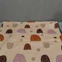Blissful Diary Baby Splat Mat for Under High Chair, 50.4 x 50.4 Inch Wipeable Splash Mat, Waterproof and Washable, Anti-Slip Floor Protector, Boho Rainbow