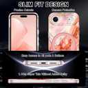 for iPhone Air Case/iPhone 17 Air Case,[Compatible with MagSafe][Magnetic Invisible Ring Stand],Shockproof Protective Slim Women Girl Cover for Apple iPhone 17 Air6.5 inch,Pink Gold Marble