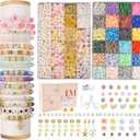 Clay Beads 8500 Pcs 2 Boxes Bracelet Making Kit - 24 Colors Polymer Clay Beads for Bracelet Making Set - Heishi Disc Beads for Jewelry Making kit with Charms and Gift Pack for Girls (fashion)