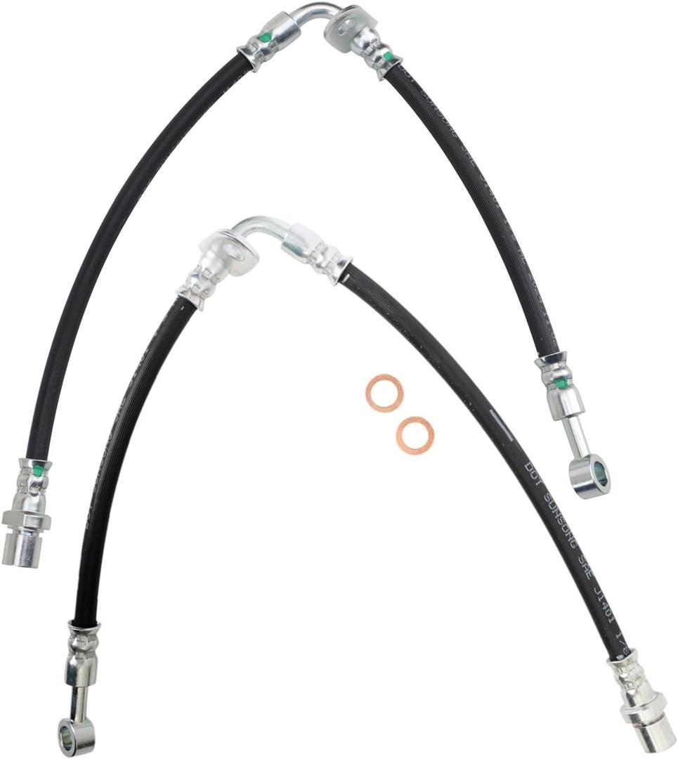 TRQ Brake Hose Set Compatible with 2015-2019 Subaru Legacy
