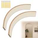 2 Pcs Wooden Doorway Arch Kit for Drywall, DIY Rounded & Half Circle Door Frame Kit, Easy Home Renovation Interior Archway Decor for Living Room & Entryway