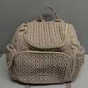 mommore Diaper Bag Small Diaper Backpack Stylish Baby Travel Backpacks with Insulated Pockets, Changing Pad, Stroller Straps (Brown Taupe)