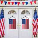 HOOSUN Garden Flag Hanger Holder for Outside,12 x 18 Garden Flag Hanger Stand for Wall Door Decorative Flags,Premium Wall Hanging Banner Hangers for Front Door Windows Halloween Decorations(2 Pack)